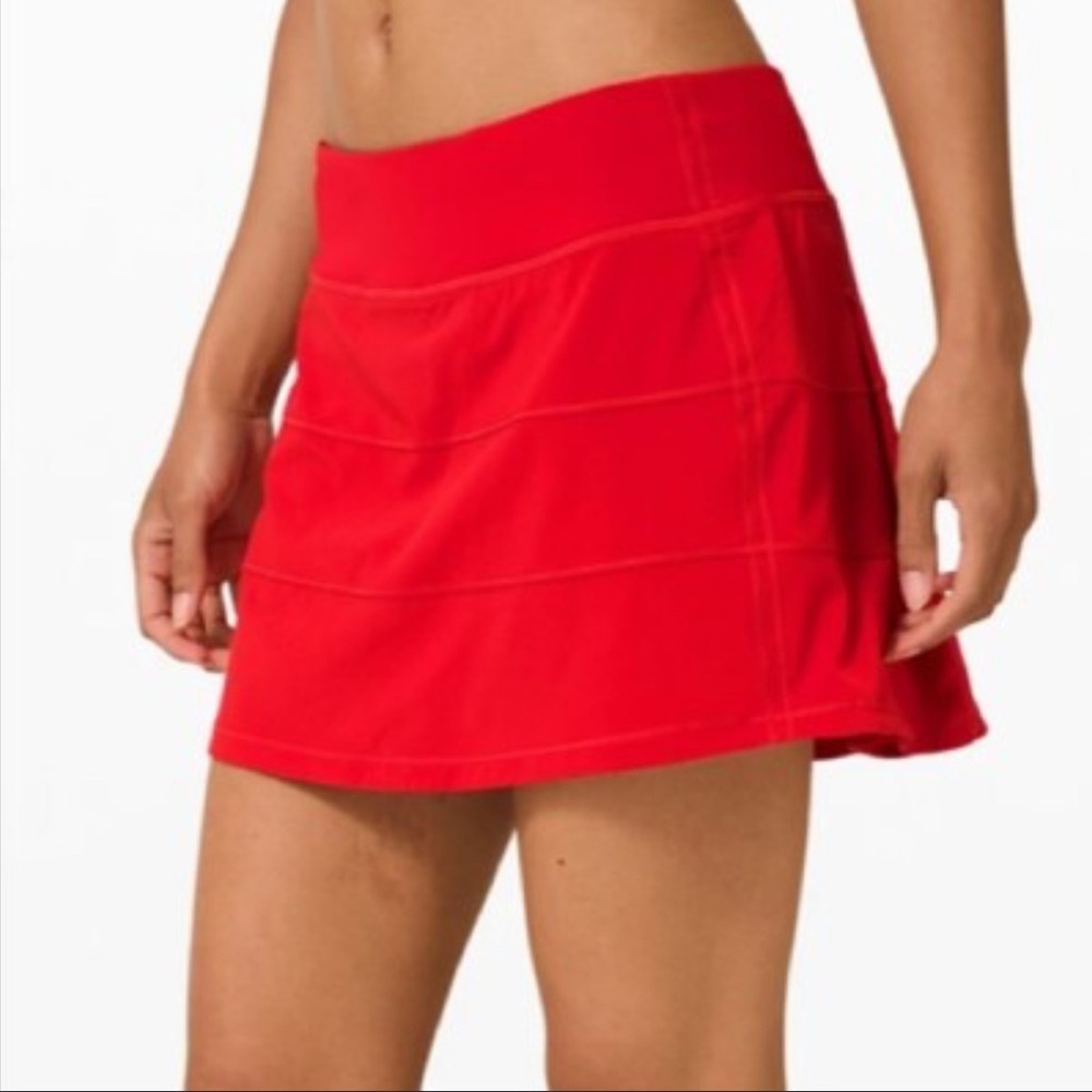Lululemon Pace Rival Long Skort Skirt in Red
